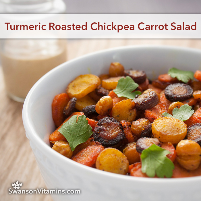 Turmeric Roasted Chickpea Carrot Salad
